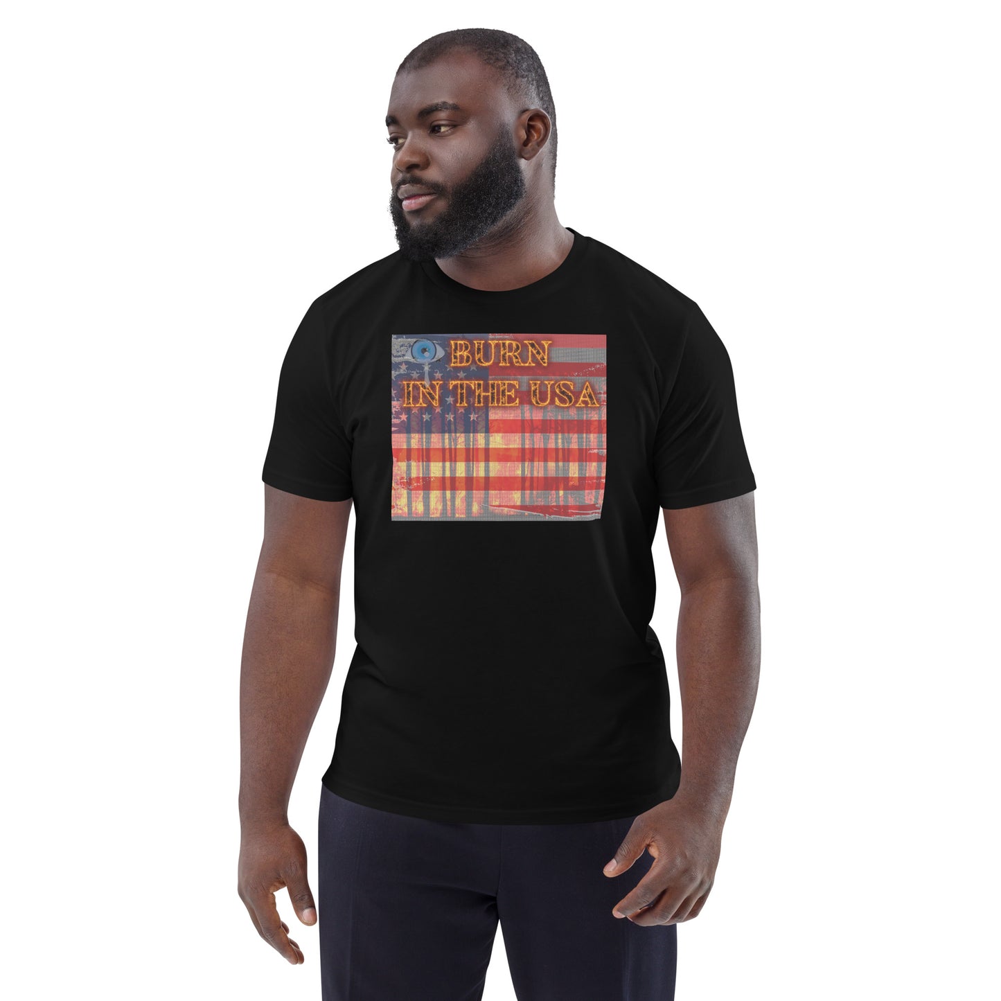 Unisex organic cotton t-shirt - Burn In The USA