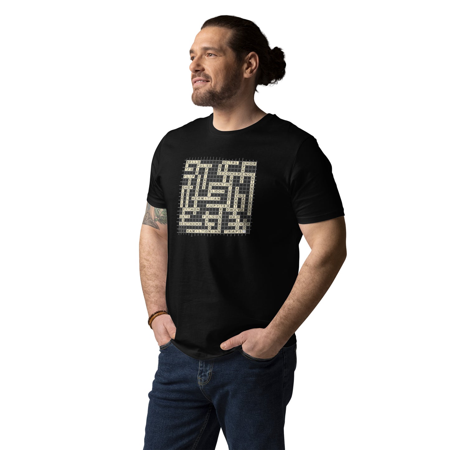 Unisex organic cotton t-shirt - Coded Cross Talking to Quantum Computers