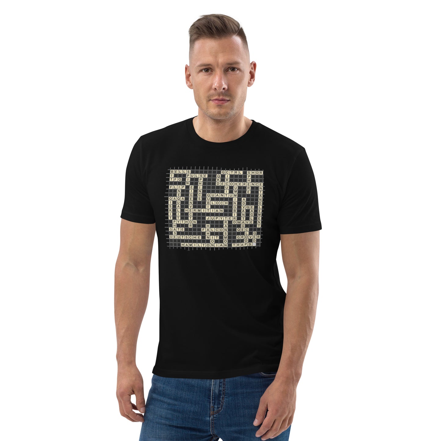 Unisex organic cotton t-shirt - Coded Cross Talking to Quantum Computers
