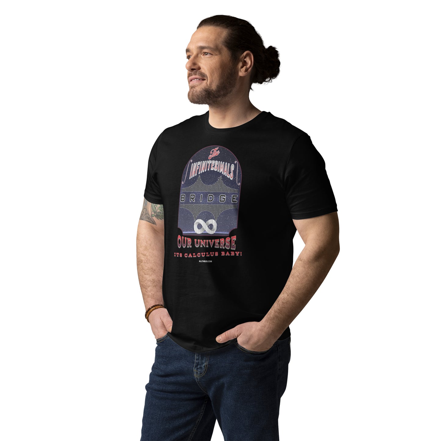 Unisex organic cotton t-shirt - The Infinitesimals Bridge Across To Infinity
