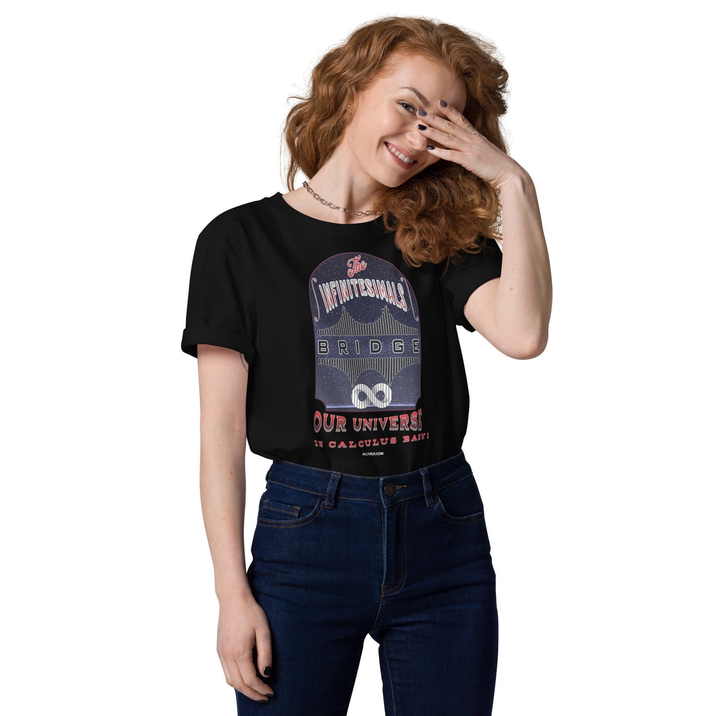 Unisex organic cotton t-shirt - The Infinitesimals Bridge Across To Infinity