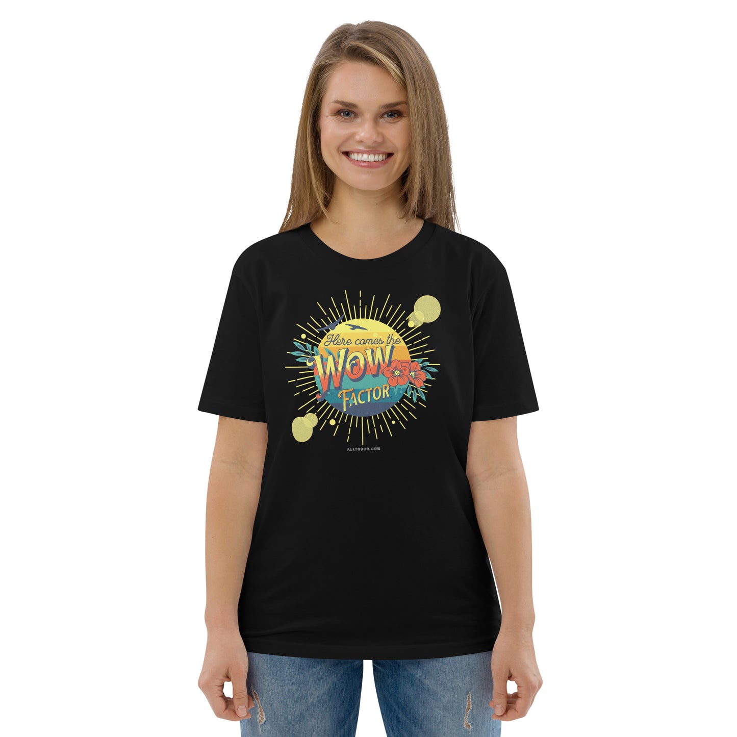 Unisex organic cotton t-shirt - Here Comes The Sun's Wow Factor