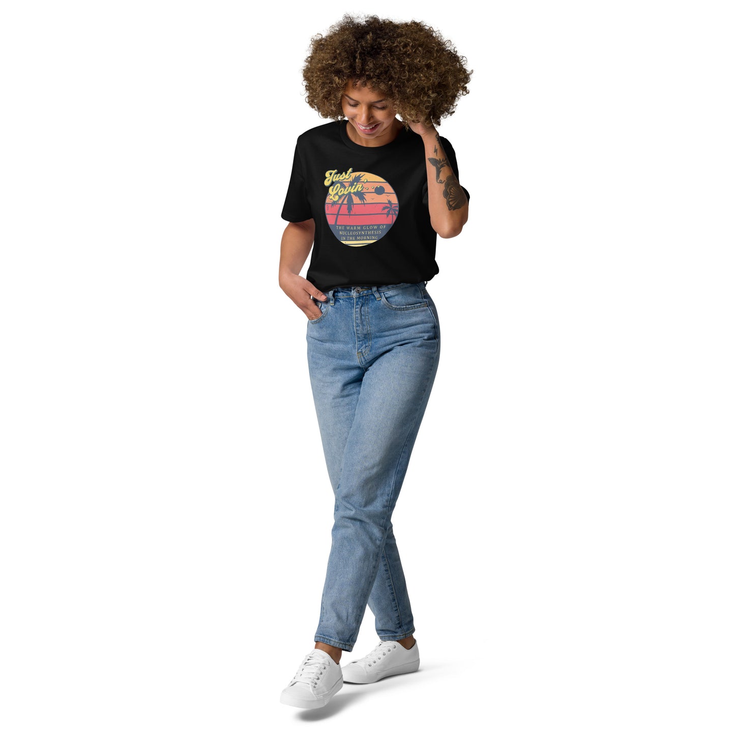 Unisex organic cotton t-shirt - Just Lovin' The Warm Glow Of Morning Sun