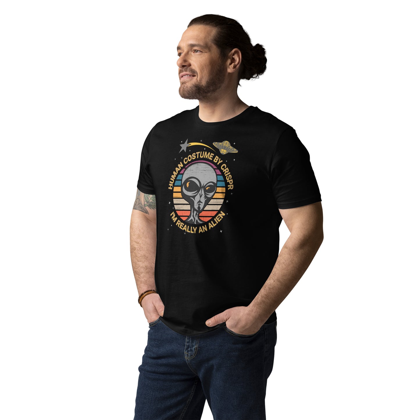 Unisex organic cotton t-shirt - Are CRISPr'd Aliens Amongst Us?