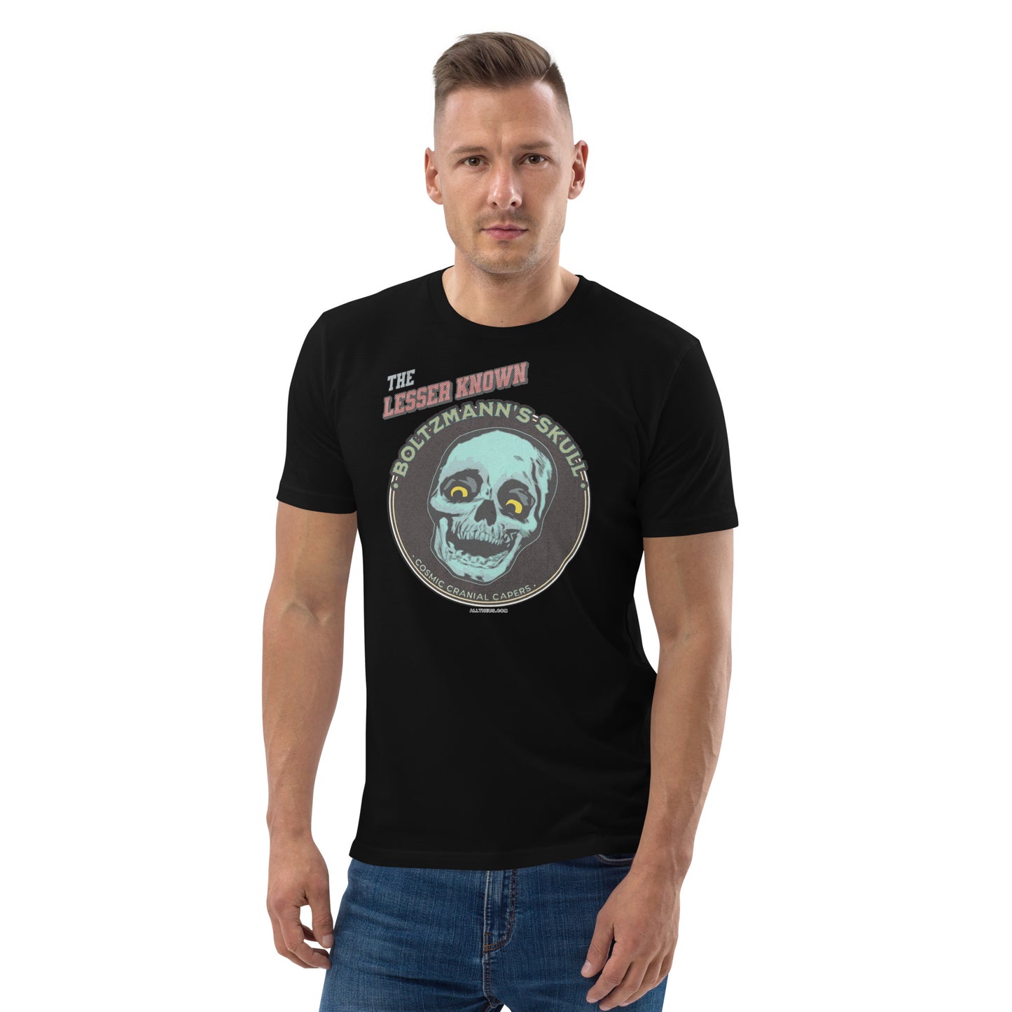 Unisex organic cotton t-shirt - Encounters with The Lesser Known Boltzmann's Skull