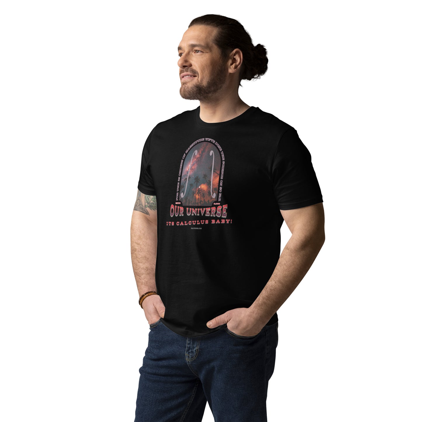 Unisex organic cotton t-shirt - Our Red Shifted Universe, Its Calculus Baby!