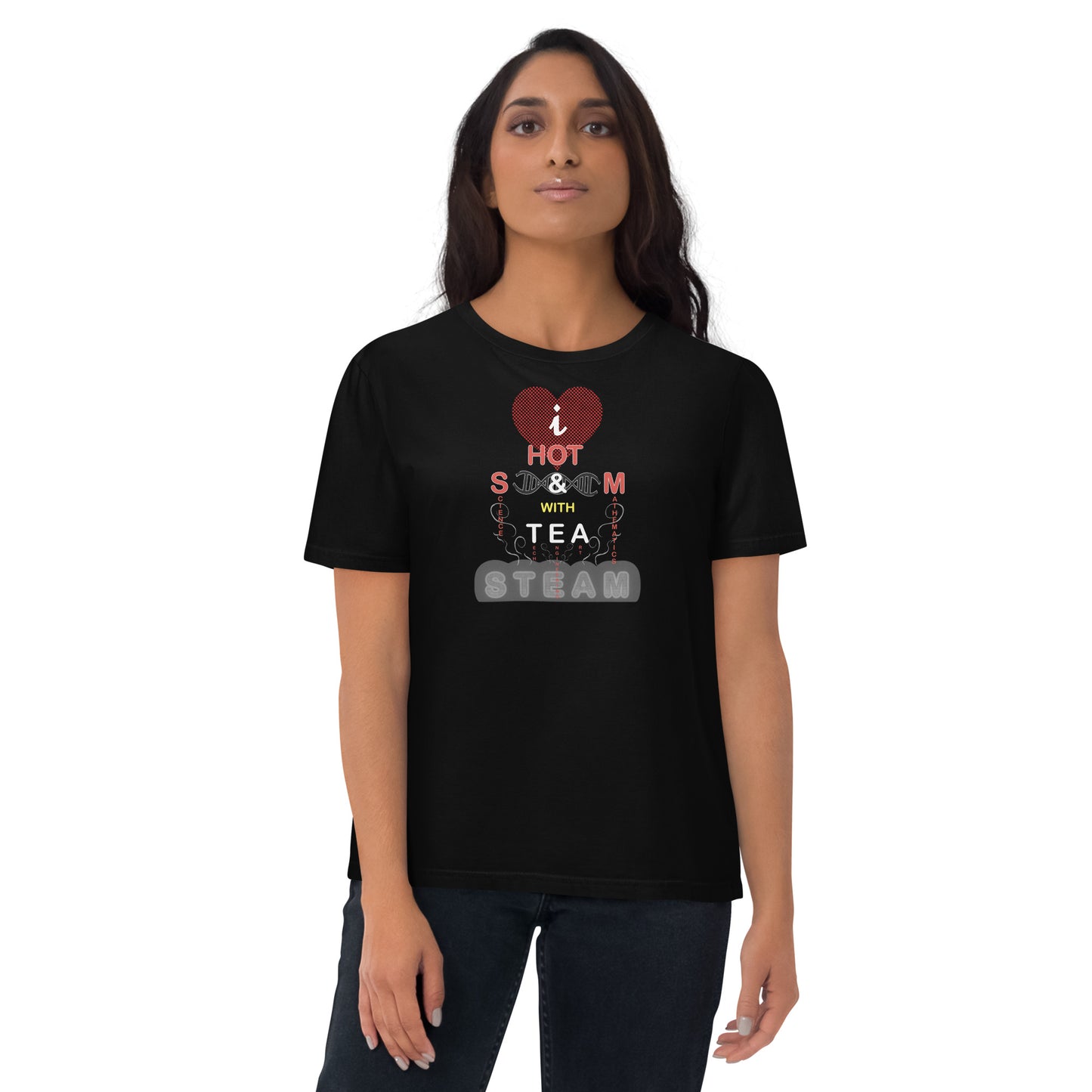 Unisex organic cotton t-shirt - I Love Hot S & M With Tea, STEAMy!