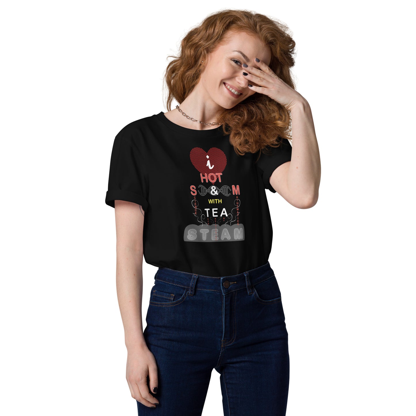 Unisex organic cotton t-shirt - I Love Hot S & M With Tea, STEAMy!