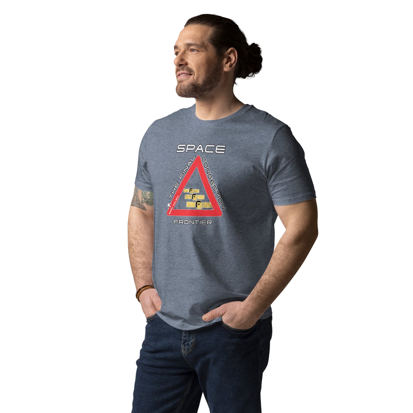 Unisex organic cotton t-shirt - Space, The Final Congestion Frontier?