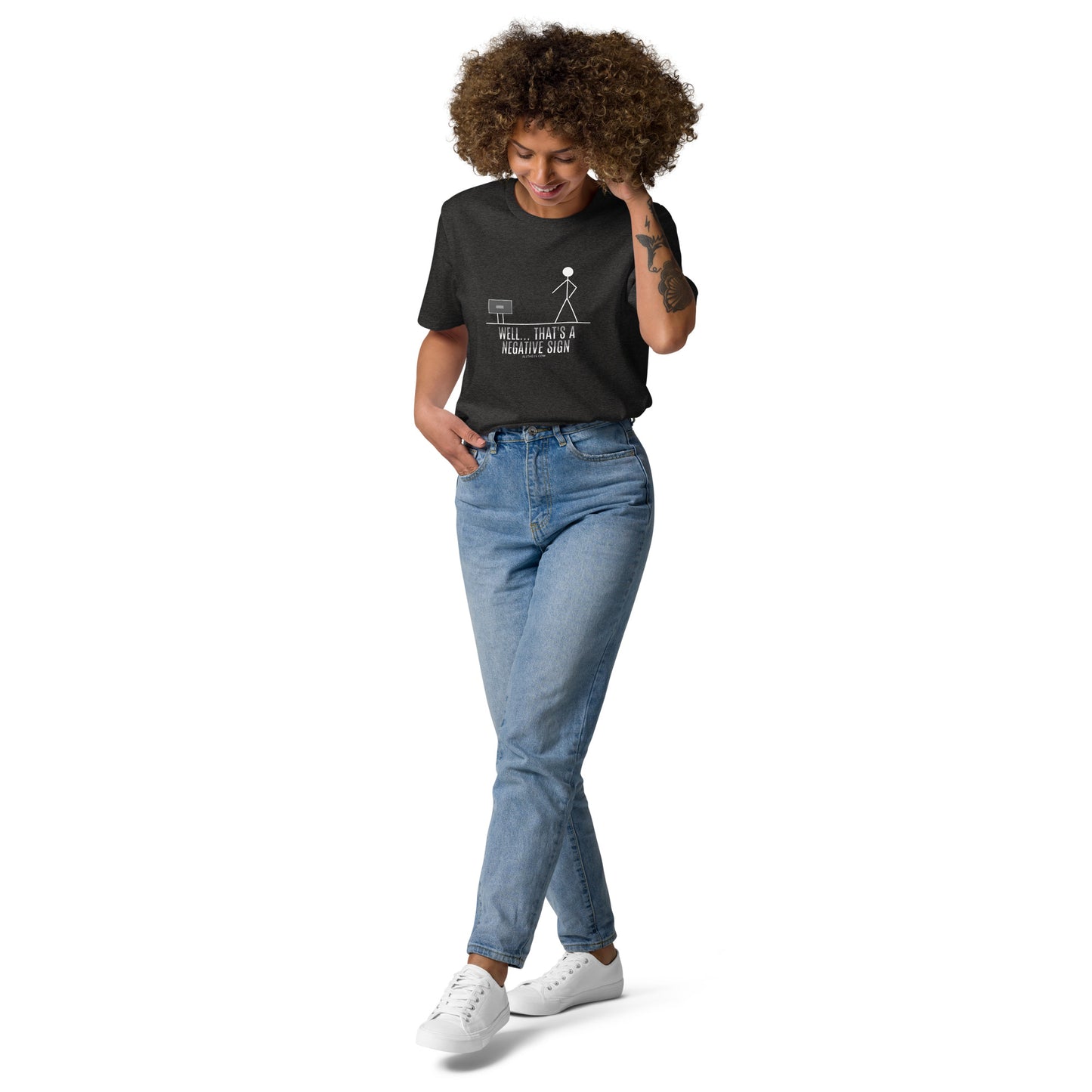 Unisex organic cotton t-shirt - Well That's A Negative Sign!