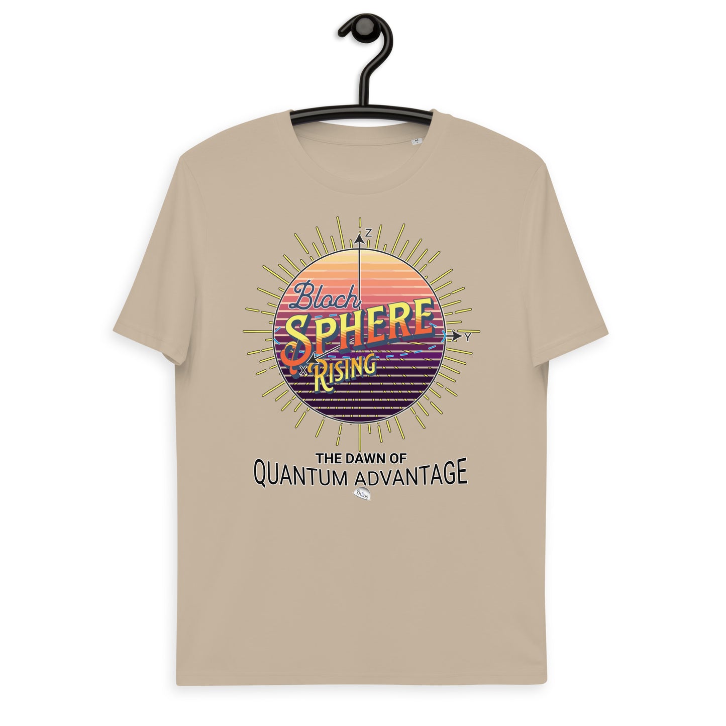 Unisex organic cotton t-shirt - Dawn of Quantum Advantage As The Bloch Sphere Rises