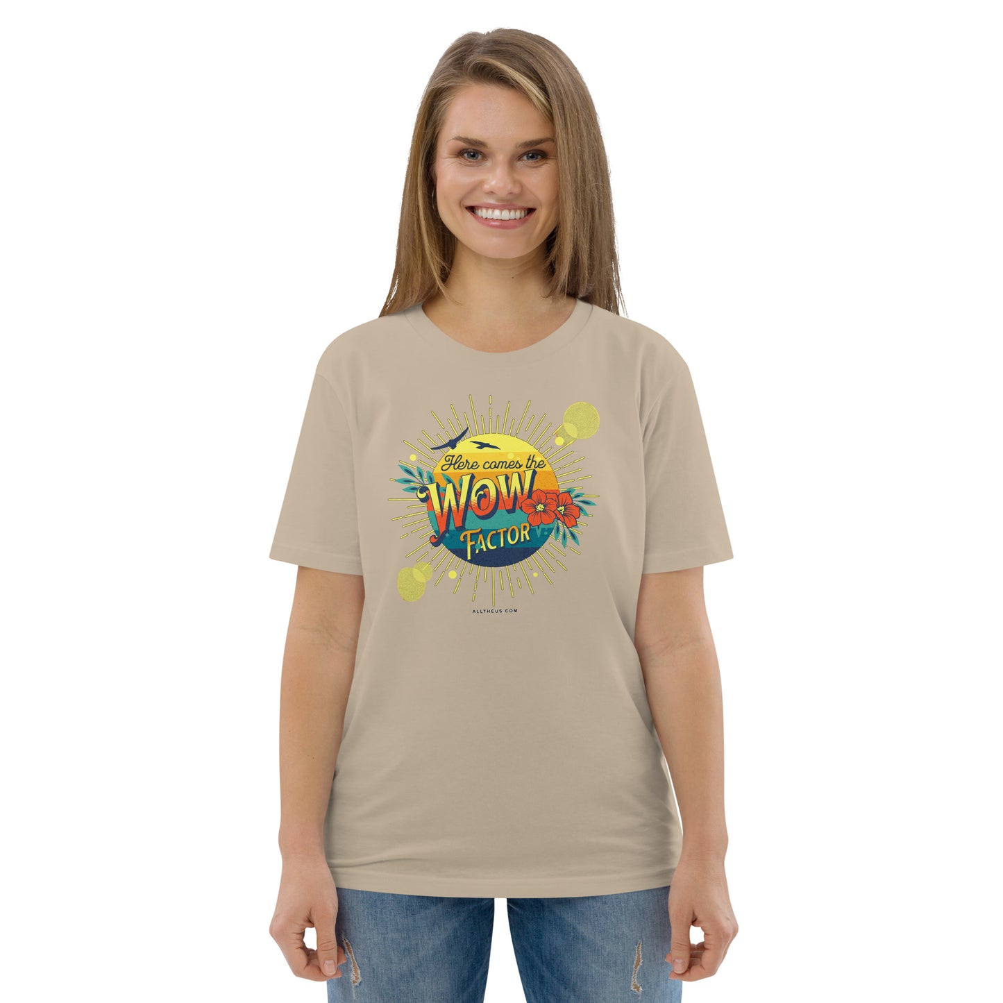 Unisex organic cotton t-shirt - Here Comes The Sun's Wow Factor