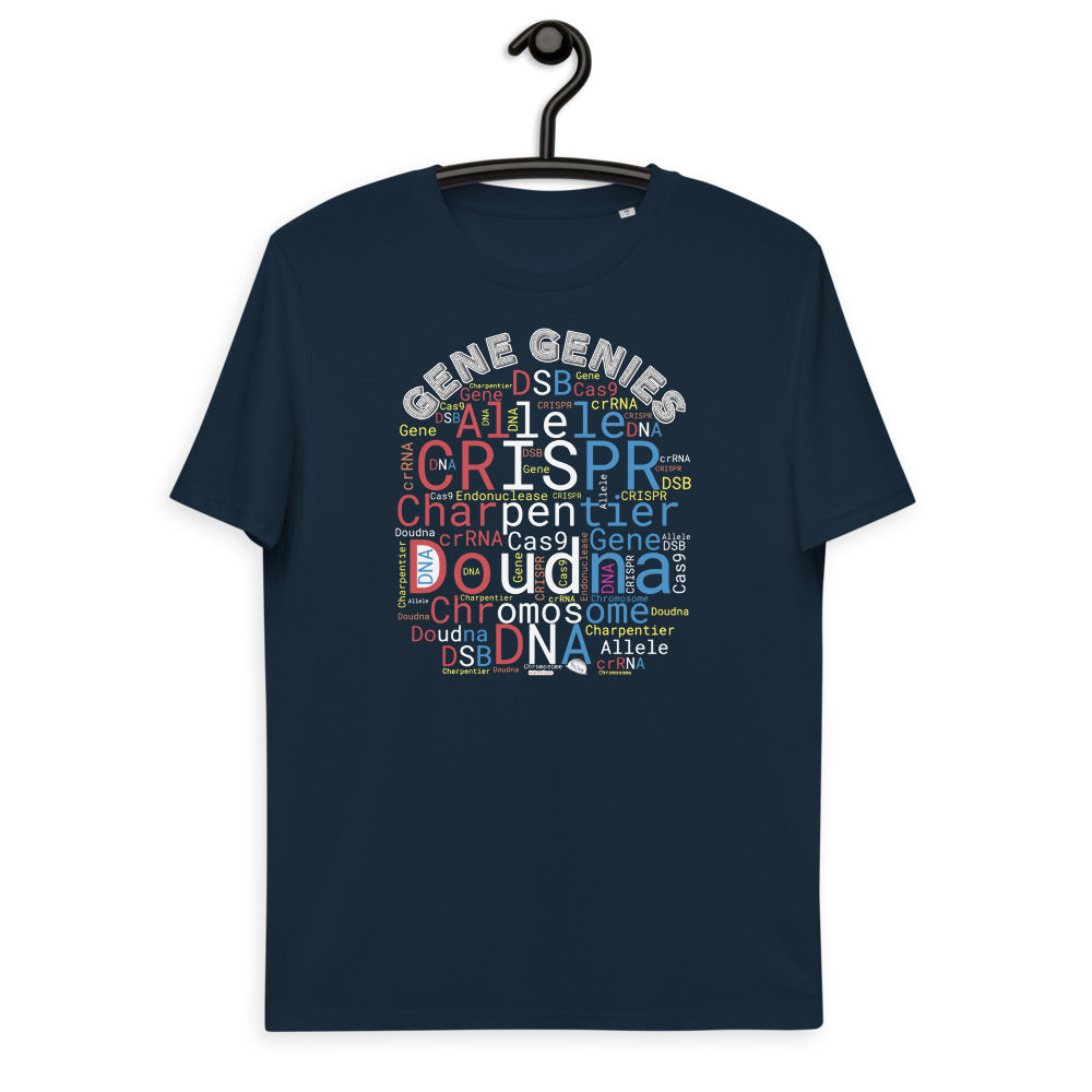 Unisex organic cotton t-shirt - Nobel Gene Genies Charpentier & Doudna