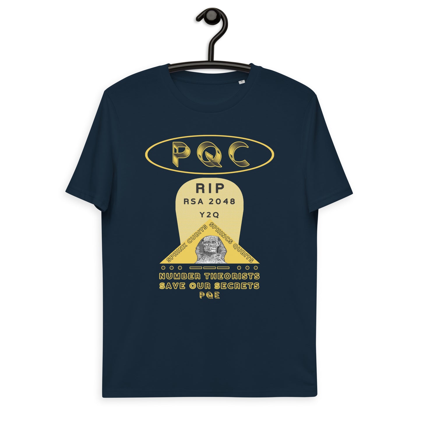 Unisex organic cotton t-shirt - No More Secrets In a Post Quantum Computing Era? Shor-ly not!
