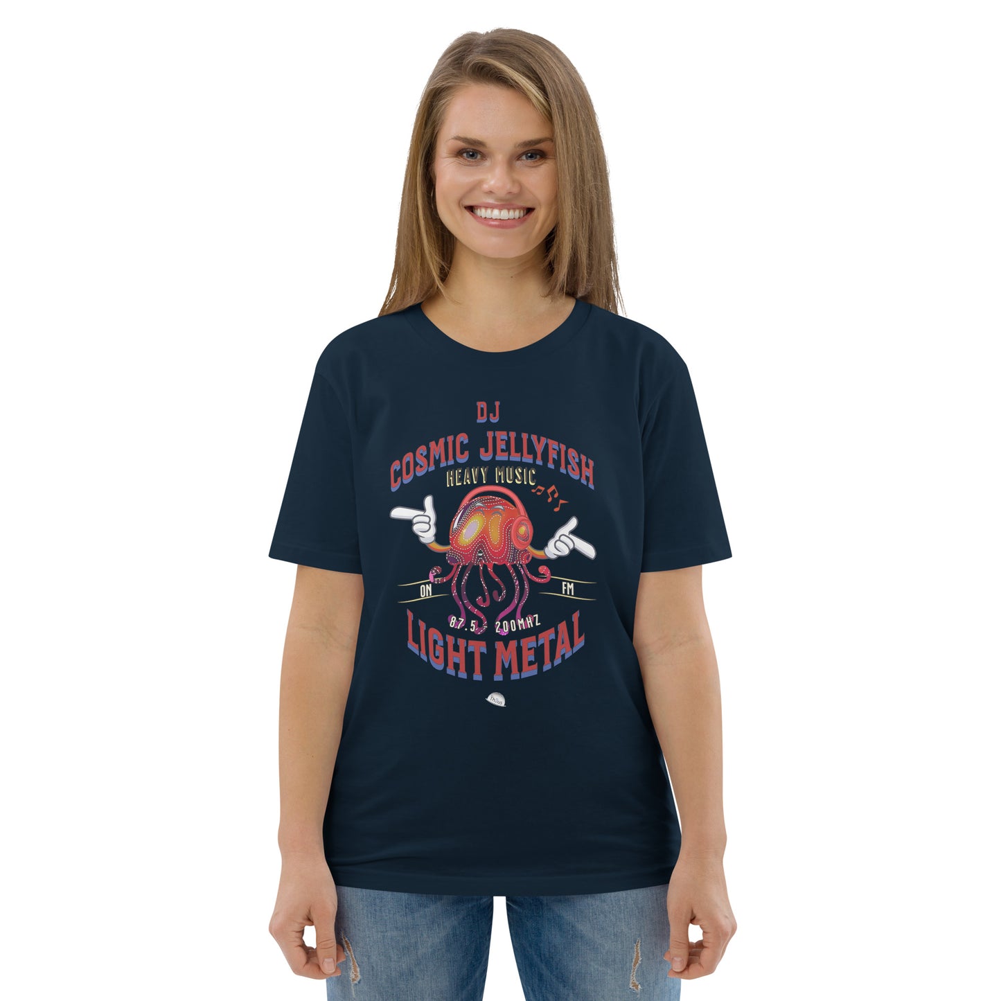 Unisex organic cotton t-shirt - DJ Cosmic Jellyfish Rocks The ABELL Club