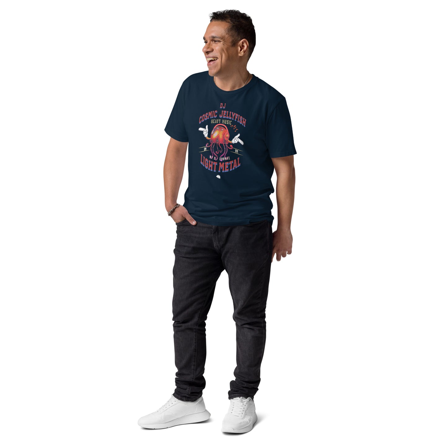 Unisex organic cotton t-shirt - DJ Cosmic Jellyfish Rocks The ABELL Club