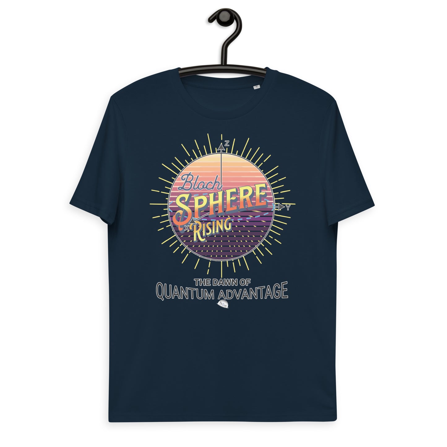 Unisex organic cotton t-shirt - Dawn of Quantum Advantage As The Bloch Sphere Rises
