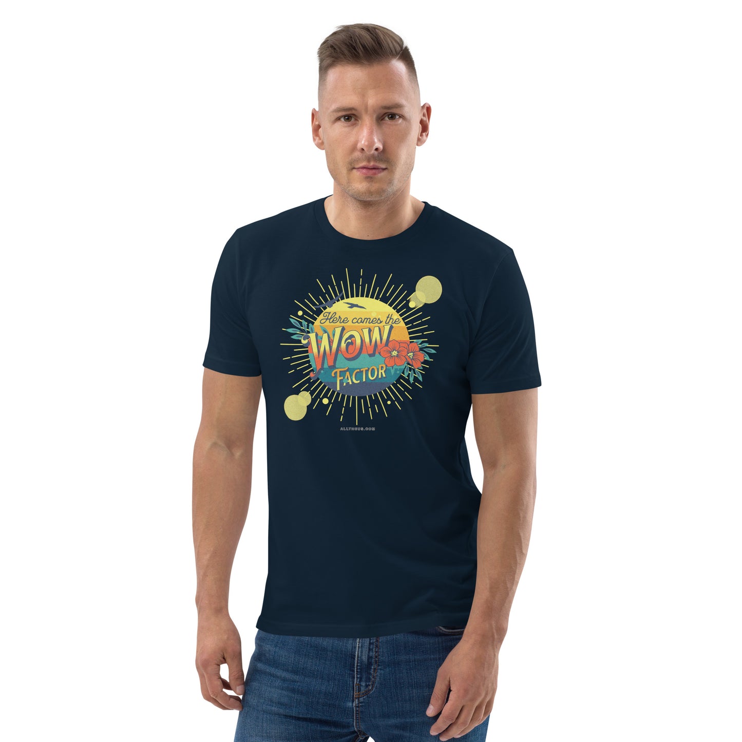Unisex organic cotton t-shirt - Here Comes The Sun's Wow Factor