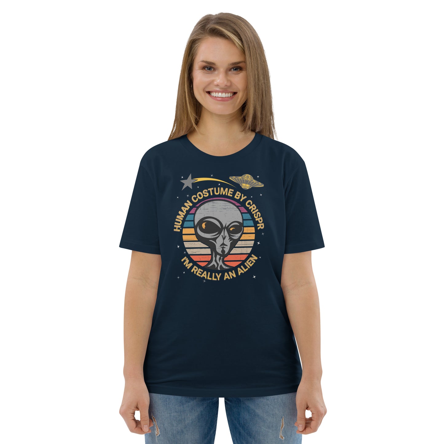 Unisex organic cotton t-shirt - Are CRISPr'd Aliens Amongst Us?