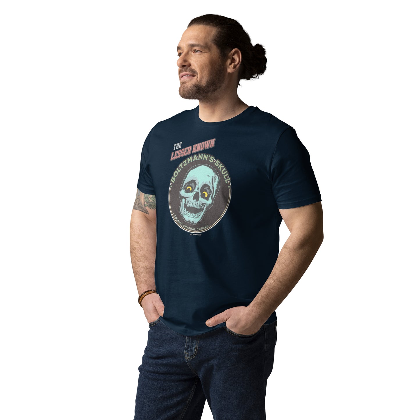 Unisex organic cotton t-shirt - Encounters with The Lesser Known Boltzmann's Skull