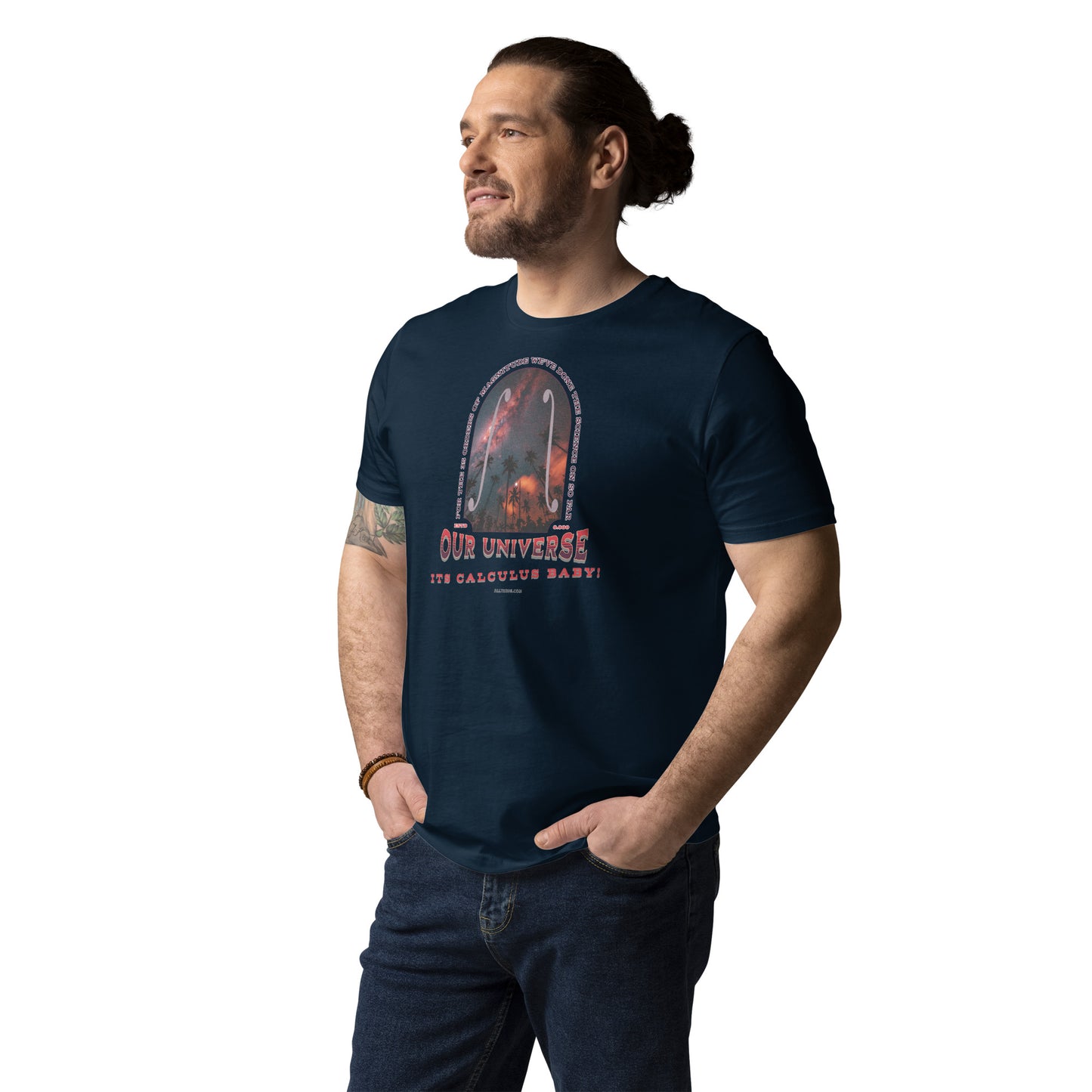 Unisex organic cotton t-shirt - Our Red Shifted Universe, Its Calculus Baby!