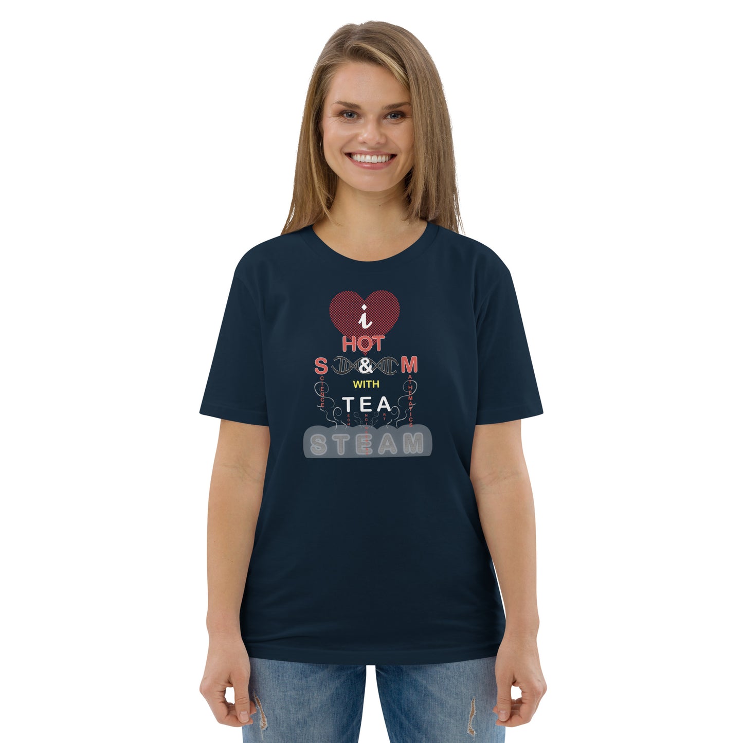 Unisex organic cotton t-shirt - I Love Hot S & M With Tea, STEAMy!