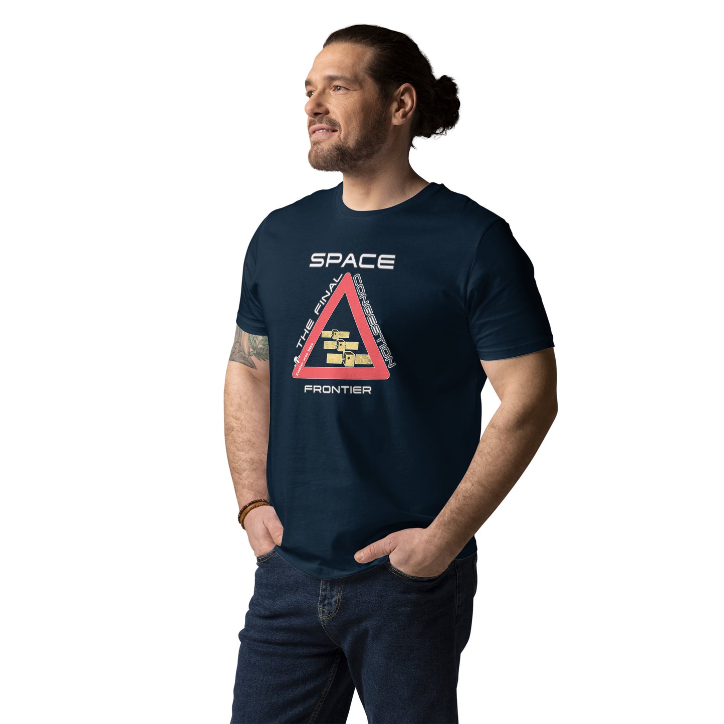 Unisex organic cotton t-shirt - Space, The Final Congestion Frontier?