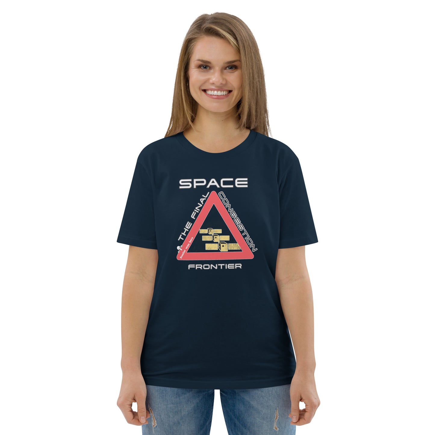 Unisex organic cotton t-shirt - Space, The Final Congestion Frontier?