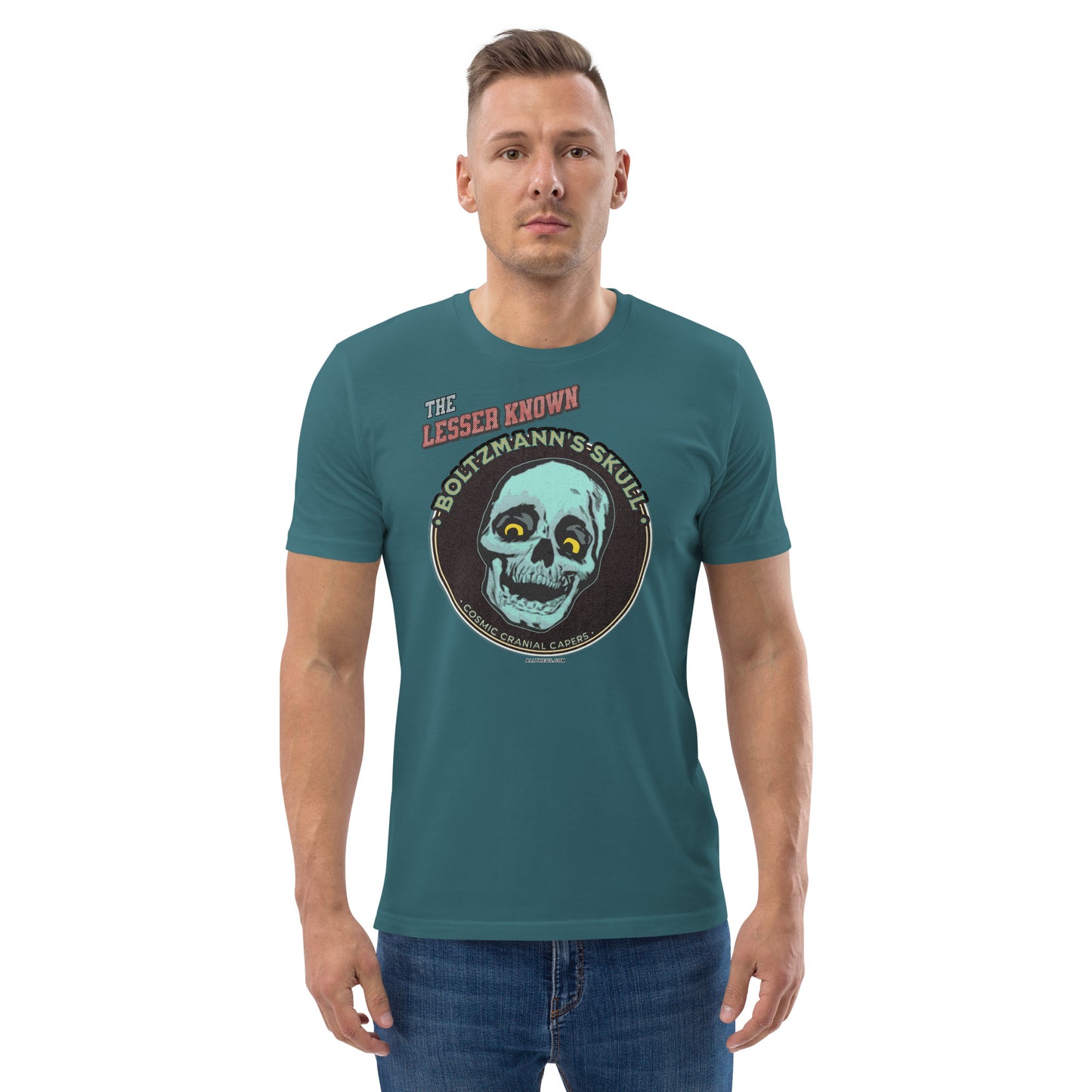 Unisex organic cotton t-shirt - Encounters with The Lesser Known Boltzmann's Skull
