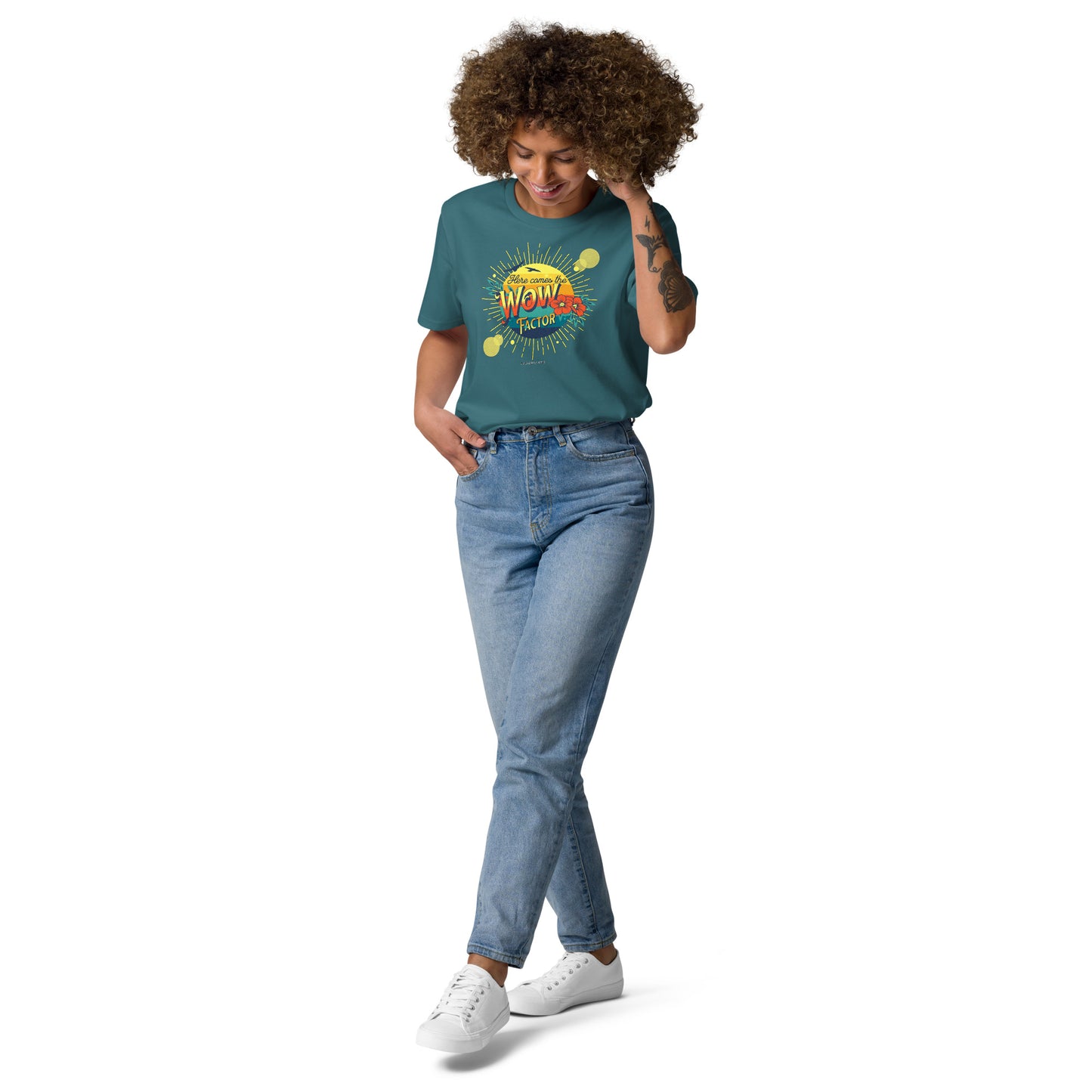 Unisex organic cotton t-shirt - Here Comes The Sun's Wow Factor