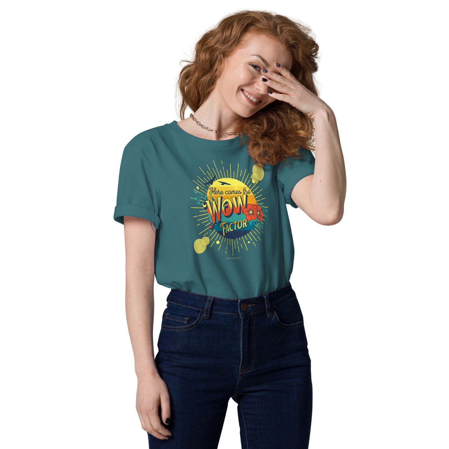 Unisex organic cotton t-shirt - Here Comes The Sun's Wow Factor