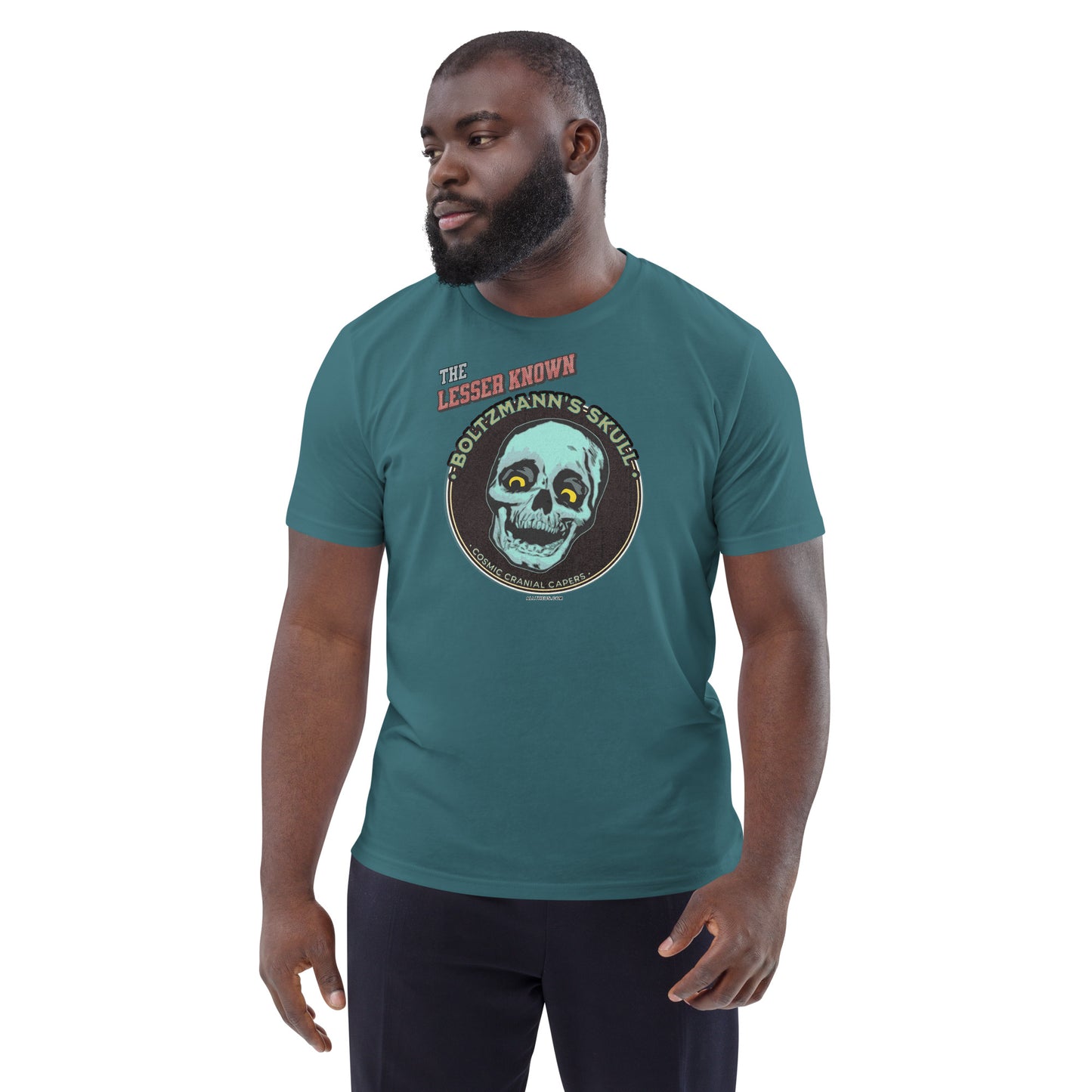 Unisex organic cotton t-shirt - Encounters with The Lesser Known Boltzmann's Skull