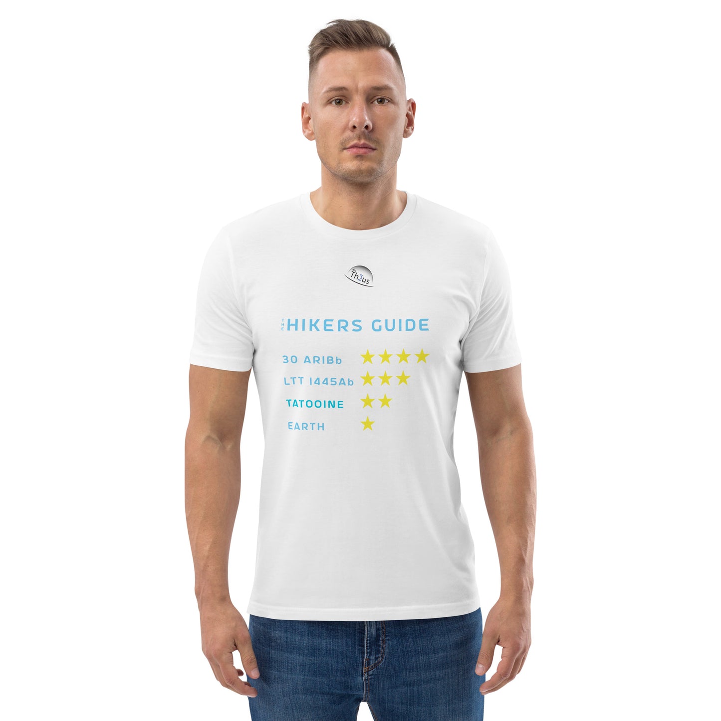 Unisex organic cotton t-shirt - Earth, Only A One Star Planet