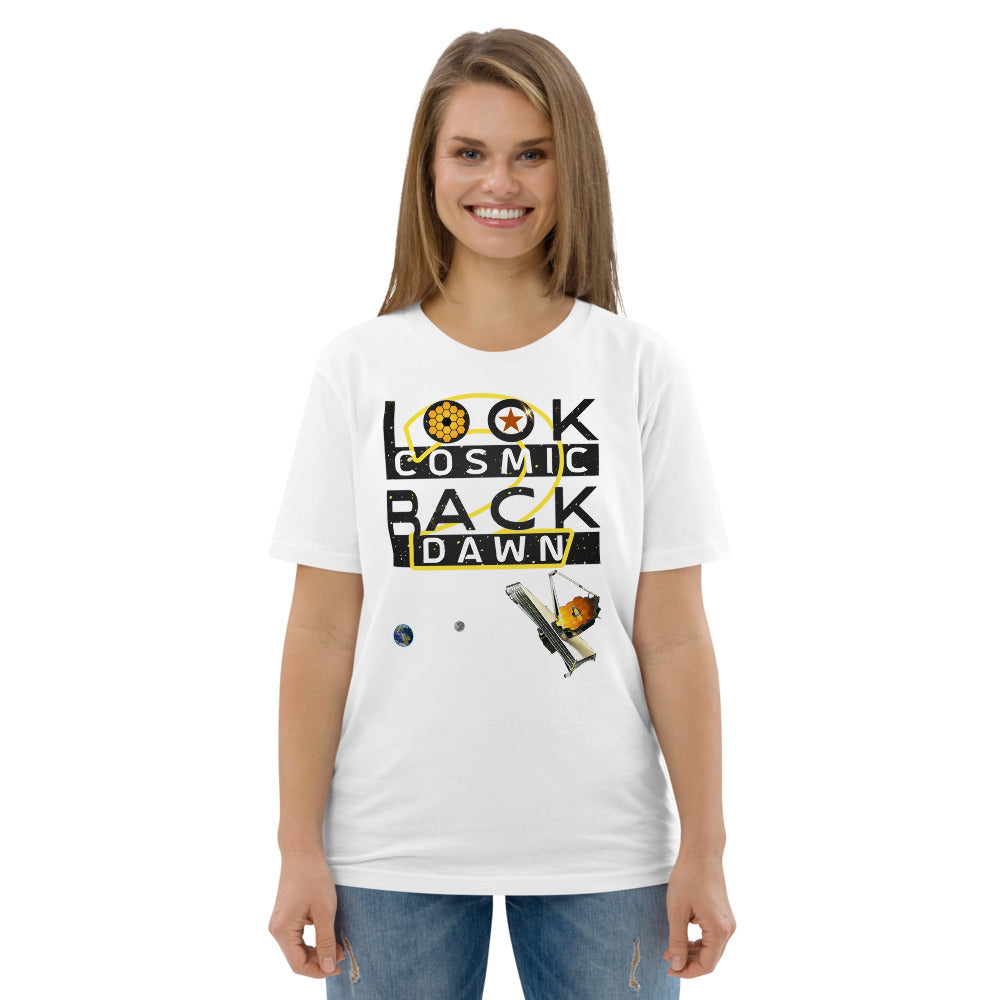 Unisex organic cotton t-shirt - JWST Looks Back To Our Cosmic Dawn