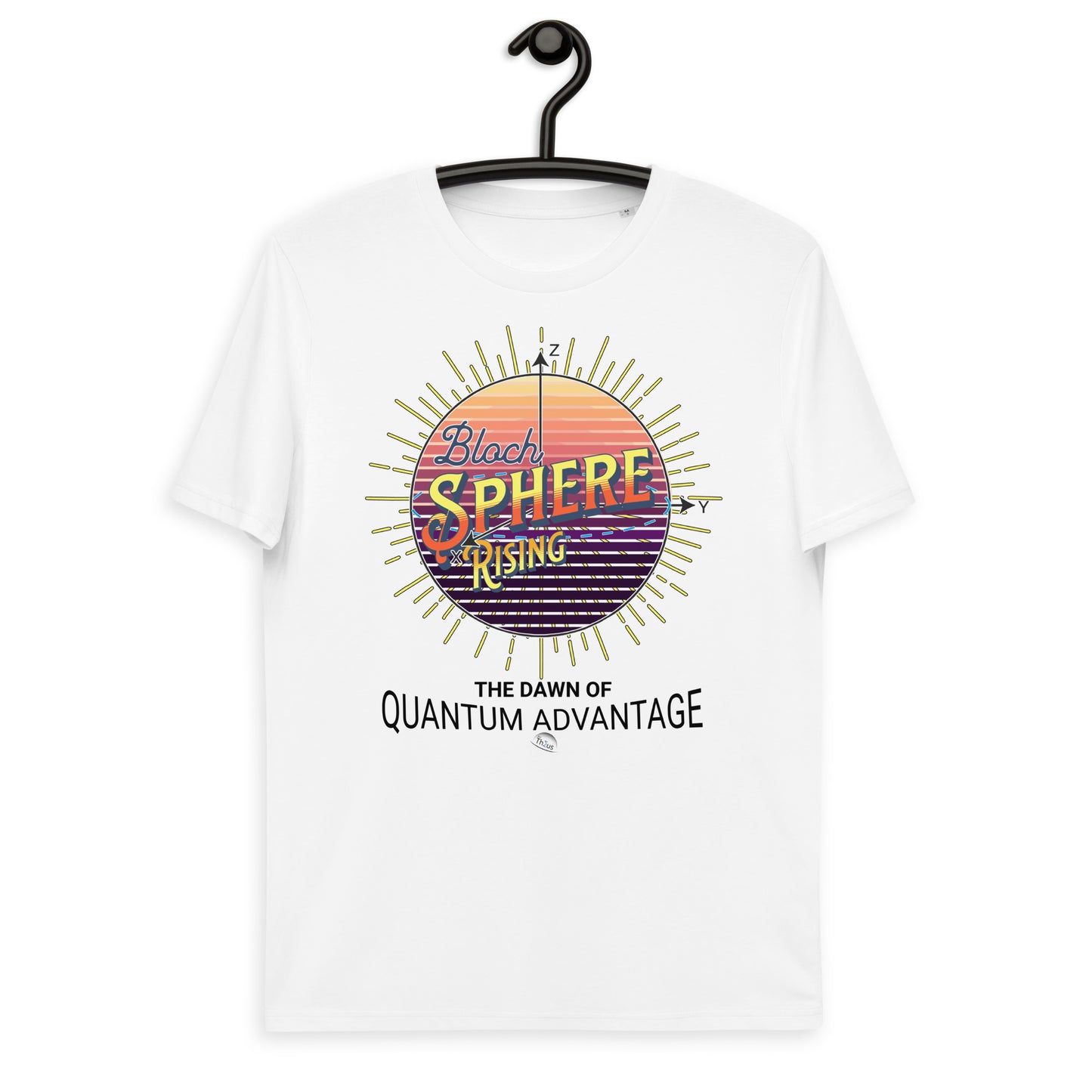 Unisex organic cotton t-shirt - Dawn of Quantum Advantage As The Bloch Sphere Rises