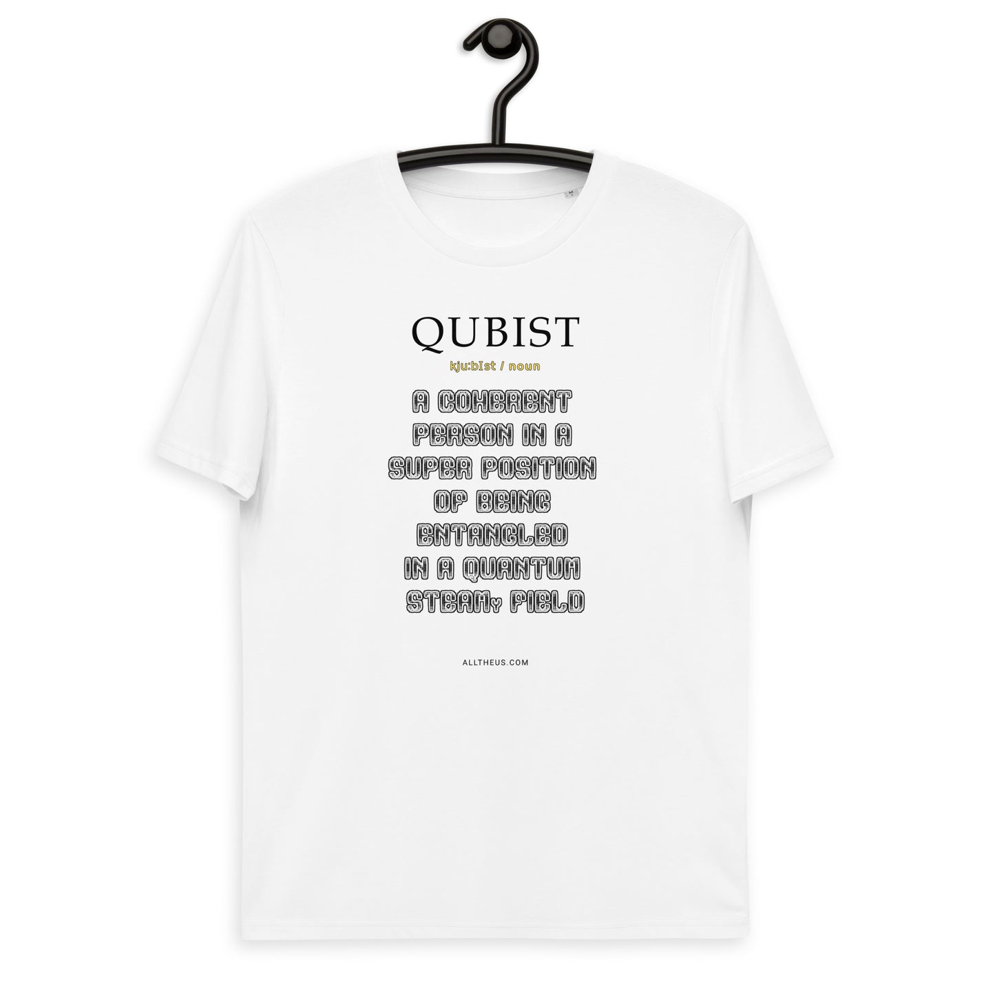 Unisex organic cotton t-shirt: Qubist Defined, Superposition B