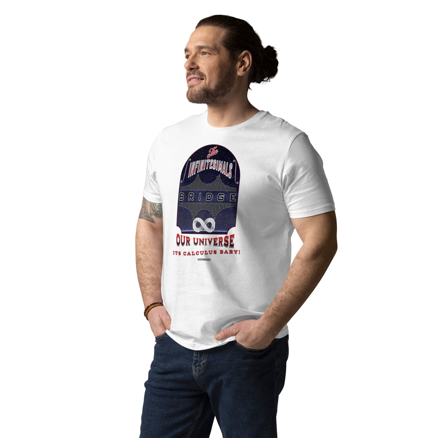 Unisex organic cotton t-shirt - The Infinitesimals Bridge Across To Infinity