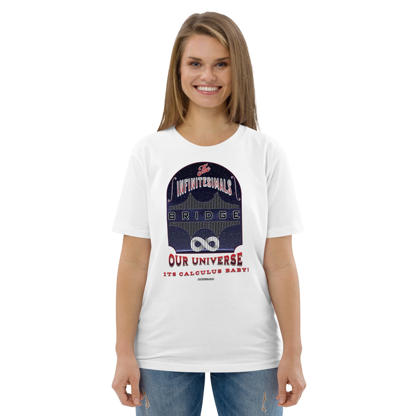 Unisex organic cotton t-shirt - The Infinitesimals Bridge Across To Infinity