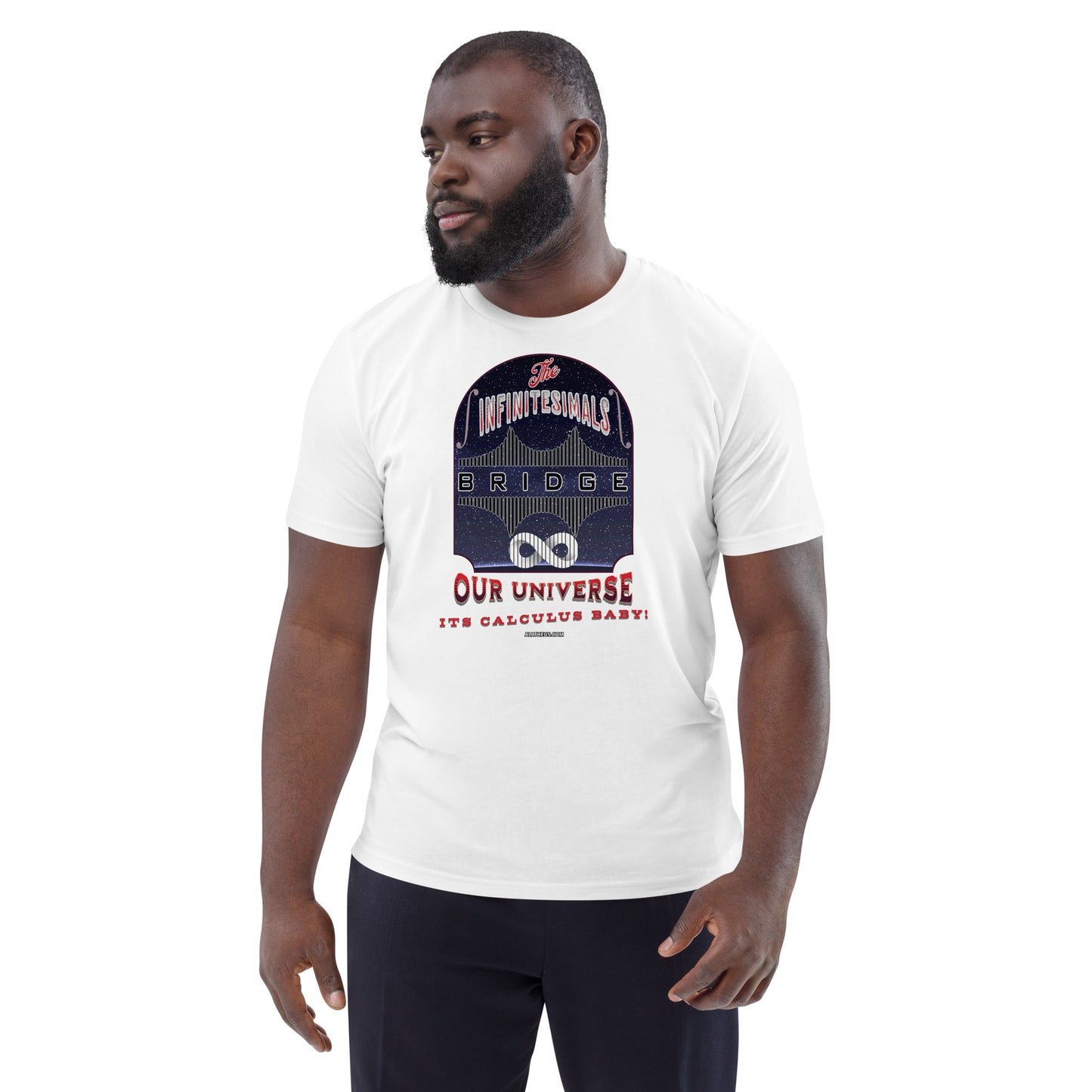 Unisex organic cotton t-shirt - The Infinitesimals Bridge Across To Infinity