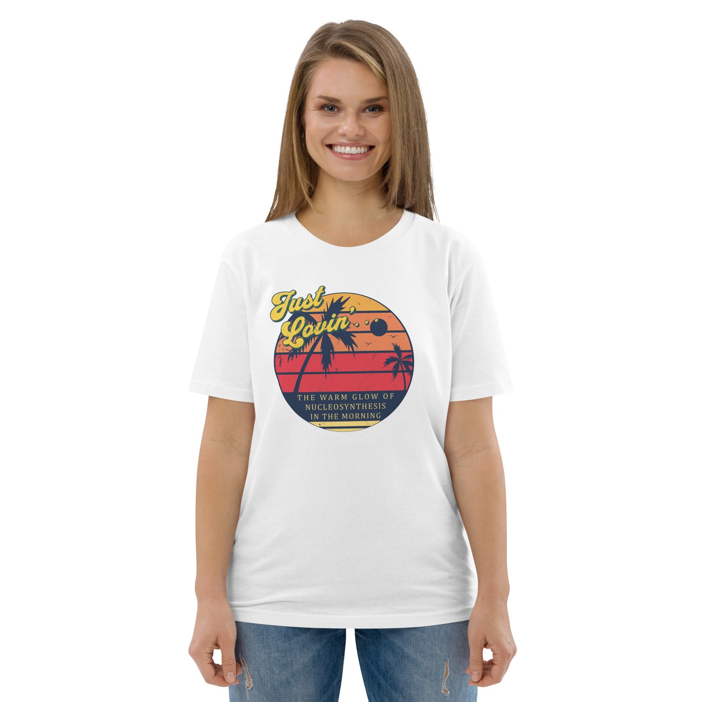 Unisex organic cotton t-shirt - Just Lovin' The Warm Glow Of Morning Sun