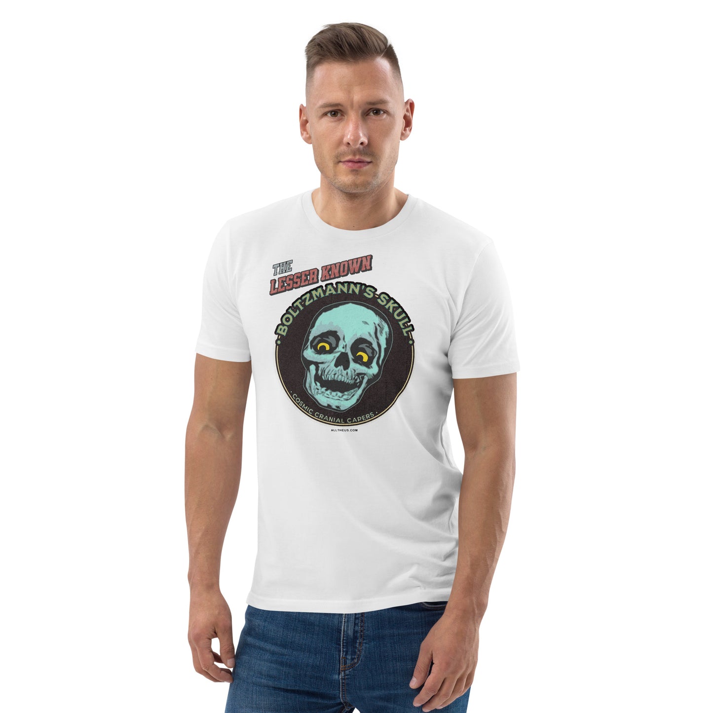 Unisex organic cotton t-shirt - Encounters with The Lesser Known Boltzmann's Skull