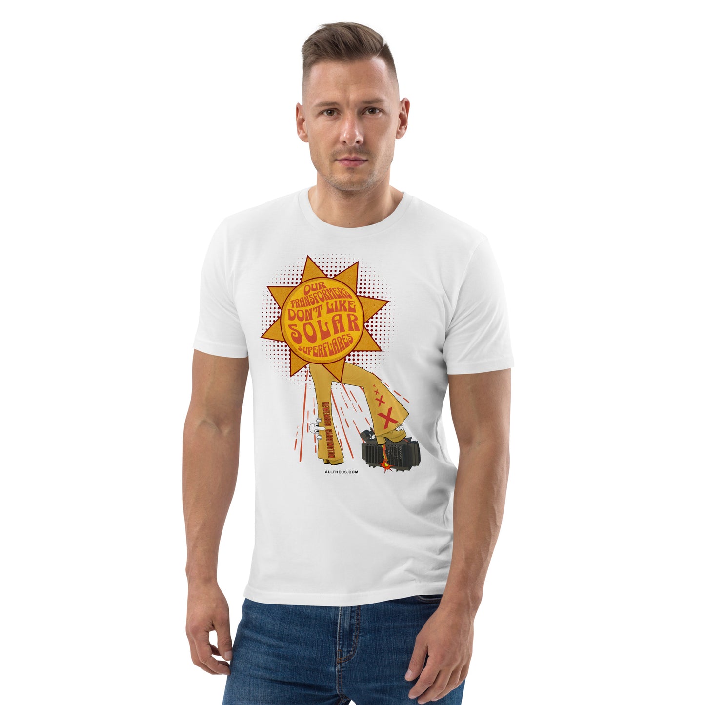 Unisex organic cotton t-shirt - Our Transformers Don't Like Superflares