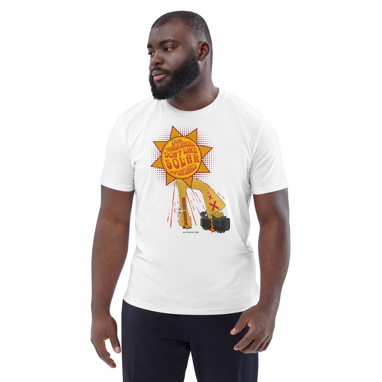 Unisex organic cotton t-shirt - Our Transformers Don't Like Superflares