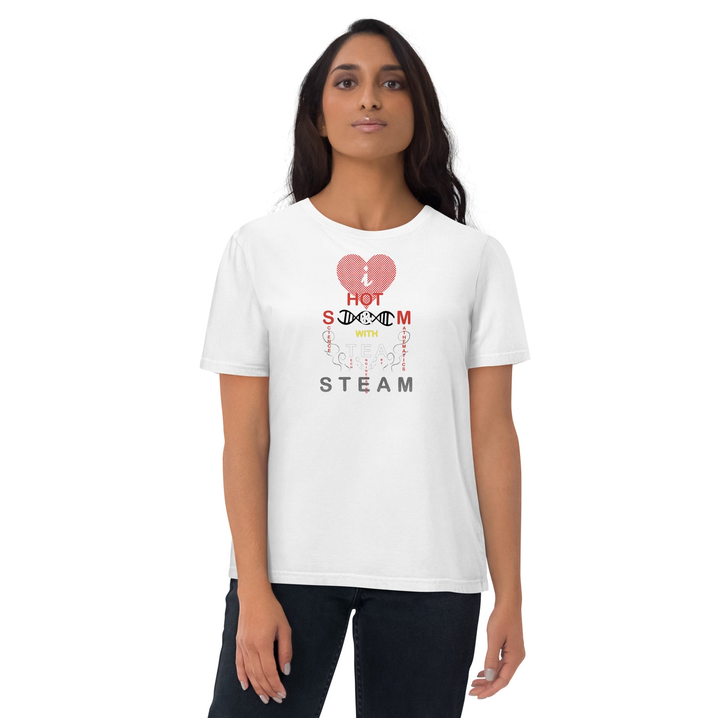 Unisex organic cotton t-shirt - I Love Hot S & M With Tea, STEAMy!