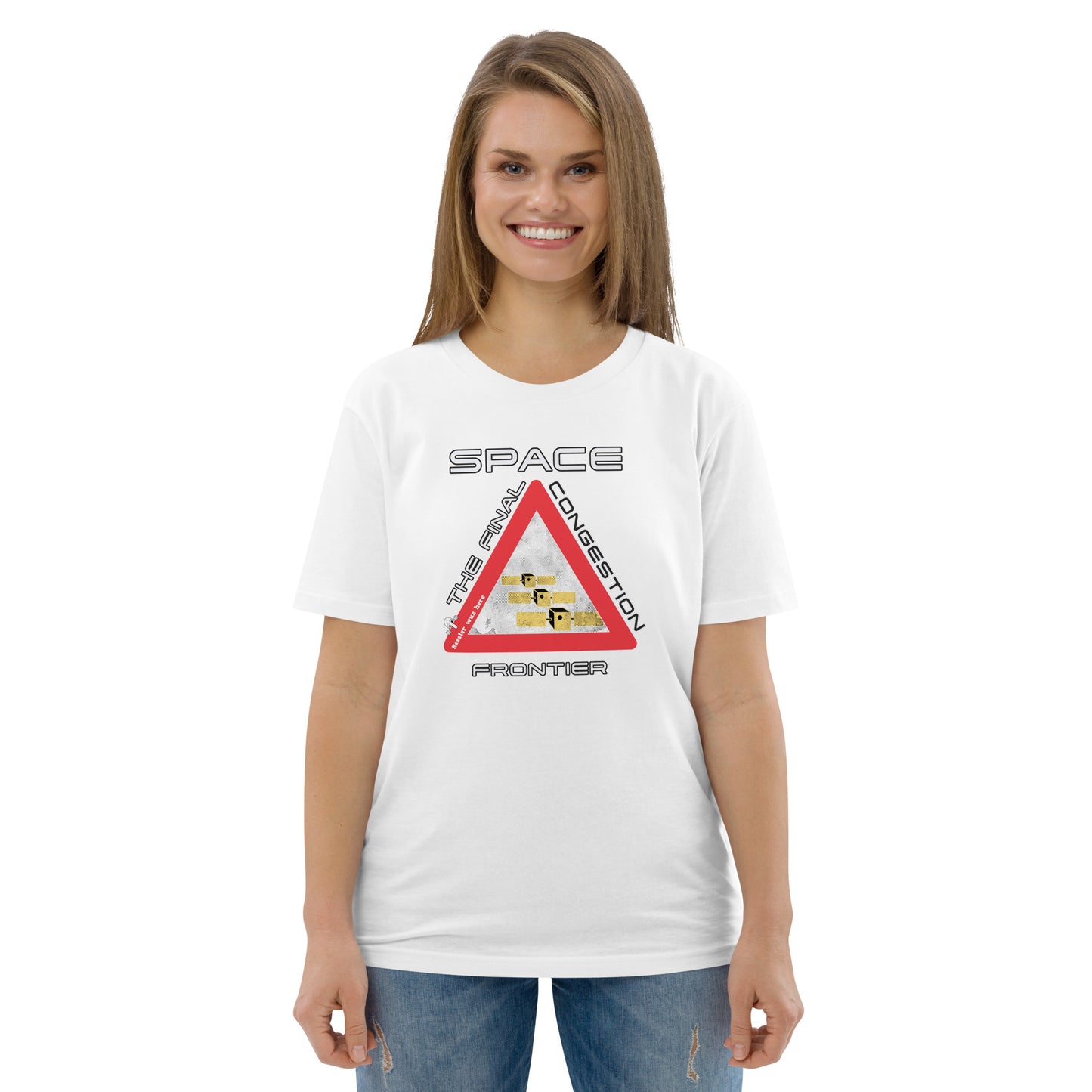 Unisex organic cotton t-shirt - Space, The Final Congestion Frontier?