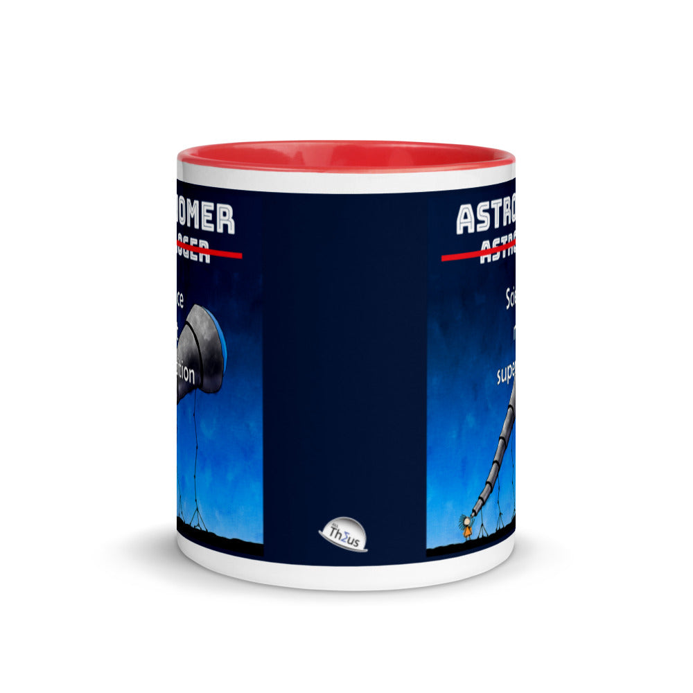 Mug W Color Inside - Astronomer Not Astrologer, Science Not Superstition
