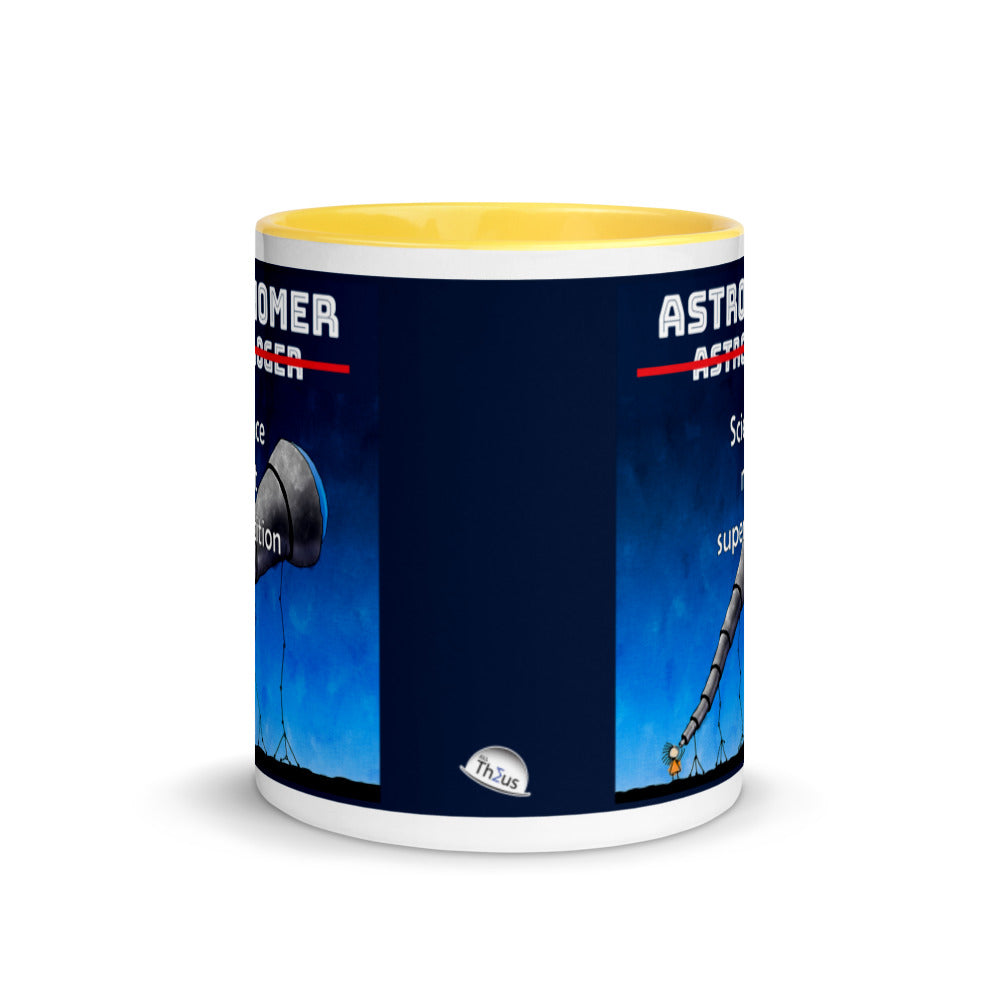 Mug W Color Inside - Astronomer Not Astrologer, Science Not Superstition
