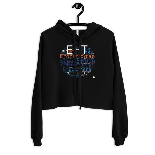 Crop Hoodie - Black Holes AKA Frozen Stars
