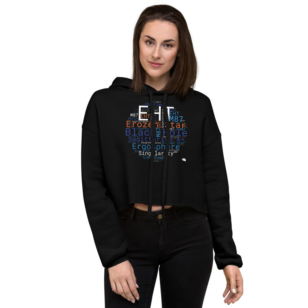 Crop Hoodie - Black Holes AKA Frozen Stars