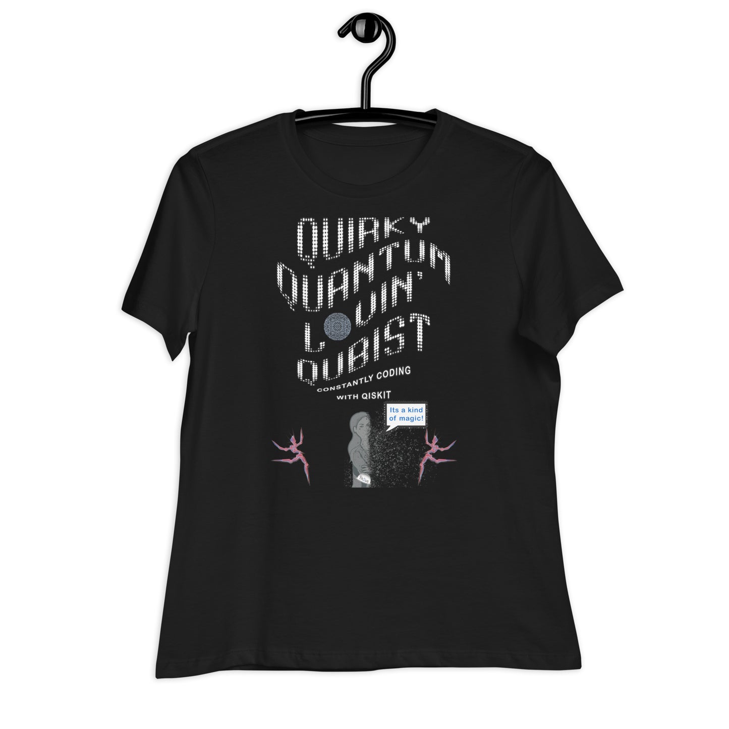 Women's Relaxed T-Shirt - Qirky Qubist Constantly Coding With Qiskit F